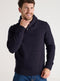 Mens Plain Knitted Shawl Neck Jumper