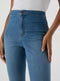 Ladies Mid Wash Jessie High Waisted Skinny Jeans Blue Black