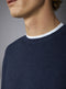 Mens Roundneck Part Wool & Cotton Sweater Jumper