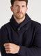 Mens Plain Knitted Shawl Neck Jumper