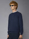 Mens Roundneck Part Wool & Cotton Sweater Jumper