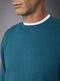 Mens Roundneck Part Wool & Cotton Sweater Jumper