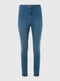 Ladies Mid Wash Jessie High Waisted Skinny Jeans Blue Black