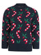 Ladies Christmas Candy Cane Xmas Festive Holiday Jumper