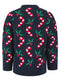 Ladies Christmas Candy Cane Xmas Festive Holiday Jumper