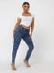 Ladies Kate Pull Up Stretch Denim Jeggings White / Acid Wash