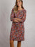 Ex Weird Fish Shafika Printed Jersey Dress Apricot Small Floral