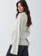 Ladies Crew Neck Knitted Sweater