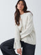 Ladies Crew Neck Knitted Sweater