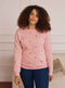 Ladies Round Neck Heart Print Sweatshirt Soft Feel