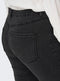 Ladies Outsize Carthunder Regular Waist Skinny Jeans Dark Grey