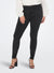 Ladies Outsize Carthunder Regular Waist Skinny Jeans Dark Grey