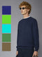 Mens Roundneck Part Wool & Cotton Sweater Jumper