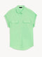 Ladies Jersey Collared Shirt Blouse With Front Pockets