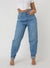 Mel Relaxed Mom Fit Denim Jeans In Blue & Black