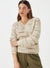 Ladied Cream Space Dye Knit Jumper