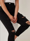 Ladies Jessie Black High Waisted Ripped Jeans Jeggings