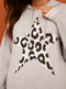 Ladies Silver Leopard Star Hoodie