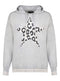 Ladies Silver Leopard Star Hoodie